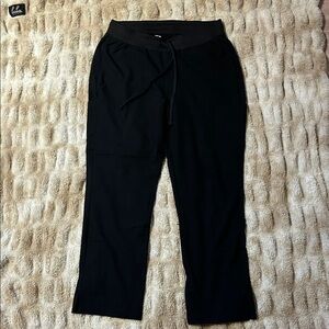 Black Mandala Cargo Scrub Pants